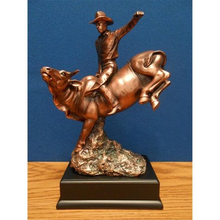 MARIAN IMPORTS Marian Imports F54246 Cowboy Bronze Plated Resin Sculpture - 7.5 x 5 x 11.5 in. 54246